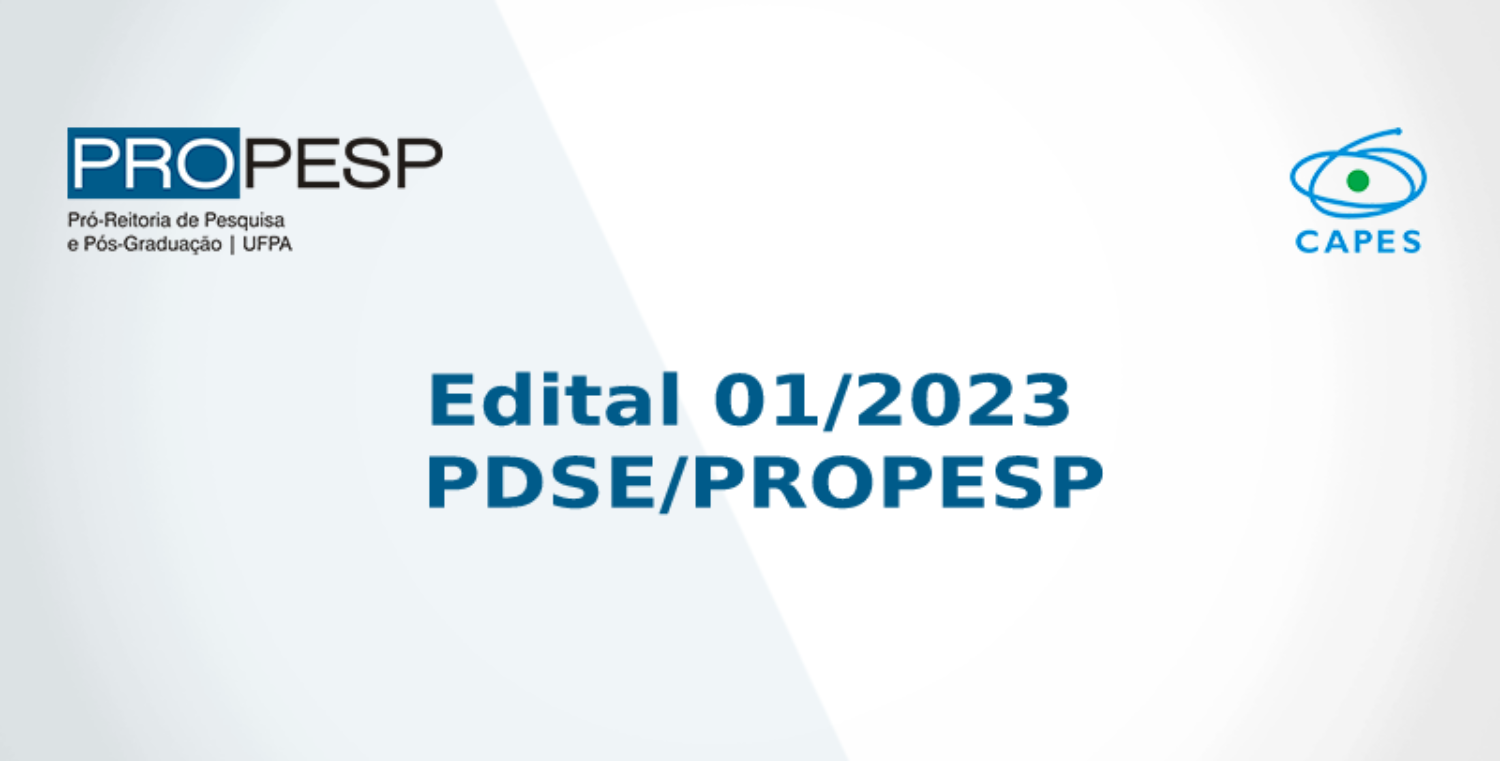 Edital 01/2023 PDSE/PROPESP (Reabertura de Inscrições)